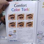 Comfort Color Toric shade chart: Basic Gray, Basic Hazel, Green, Hazel, Sky Blue, Gray