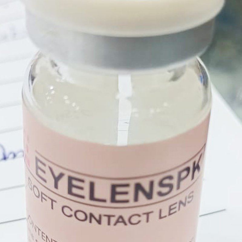 EyeLensPK Destiny Gray contact lens in vial packing